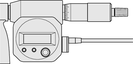 Mitutoyo Digital Micrometer IP65, Inch/Metric 350-375mm14-15", with Output Item number: 293-784 Ratchet stop
