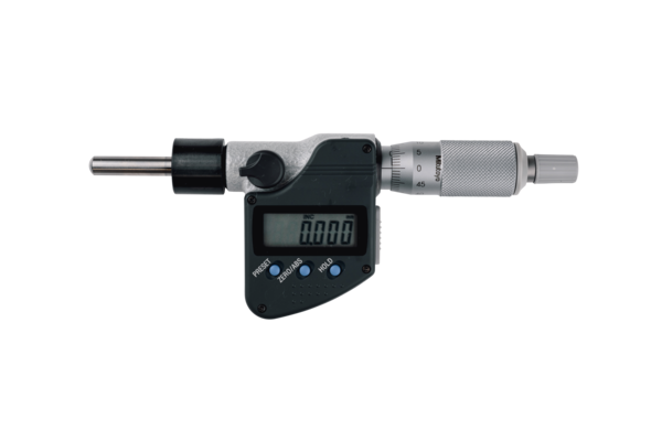 Mitutoyo Digital Micrometer Head, IP65 0-25mm, SR4 Spindle, 12/18mm Plain Stem 350-273-30