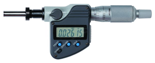 Mitutoyo Digital Micrometer Head 0-1", Flat Spi., Cla. Nut, 0,375" Stem 350-352-30