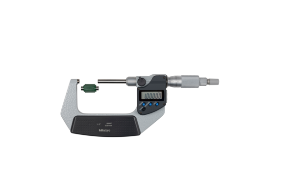 Mitutoyo Digital Micrometer, Non Rotating Spindle Inch/Metric, 1-2" 406-351-30