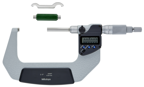 Mitutoyo Digital Micrometer, Non Rotating Spindle Inch/Metric, 2-3" 406-352-30